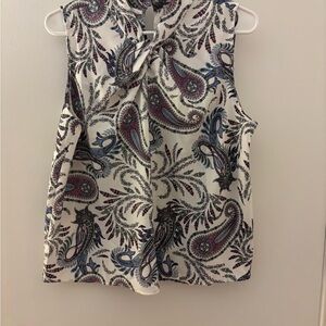 Paisley Print Sleeveless Top